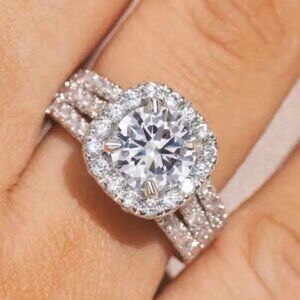 Sophisticated Wedding Ring for Women, Dazzling Zirconia